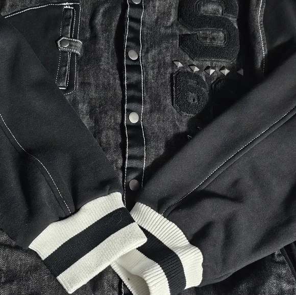 Vintage SEAN JOHN SeditionariesPunk Style Denim Jacket XXL